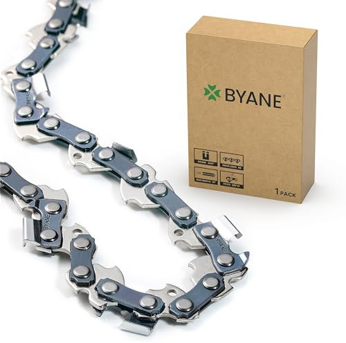 BYANE 40,6 cm Sägekette, 0,95 cm LP-Teilung, 109,2 cm Stärke, 55 Treibglieder, passend für Stihl MS170, MS171, MS180c und mehr- 61PMM355, R55 (1 Kette).
