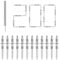 YYTECH 200 Pezzi Chiodi a Doppia Testa Viti di Sicurezza a Doppia Chiodo Senza Cuciture Chiodi Doppia Punta da Parete con 2 Utensili per Manicotti Specifici per Unghie Chiodi Nascosti per Legno