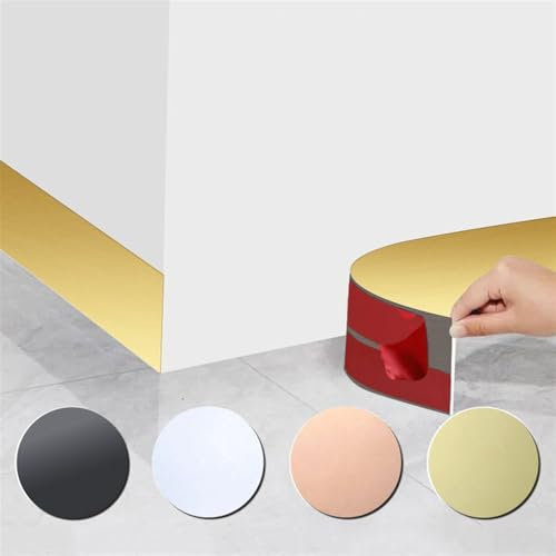 LKYJD Placa Protectora de Acero Inoxidable, Cubierta de Base de Placa Protectora despegable y Adhesiva, moldura de zócalo for Pared, Puerta, Armario de Cocina(Brushed Silver,8cmx12m)