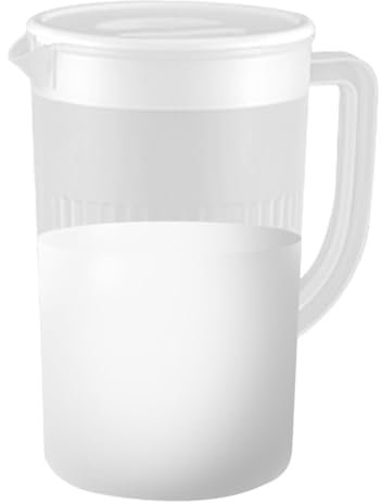 Jarra Grande con Tapa - Jarra Transparente con Tapa, Jarras para Bebidas de 2,7 L | Jarra transparente para hacer té helado, hervidor de agua fría, escurridor, capacidad para bebidas