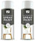 PEBBLE HUG 151 Multi-Purpose White Satin Spray Paint, DIY Projects, Quick-Drying Results, Ideal For Use On Wood, Metal, Plastic, Furniture, Durable Finish, 400ml, (2 Pcs)