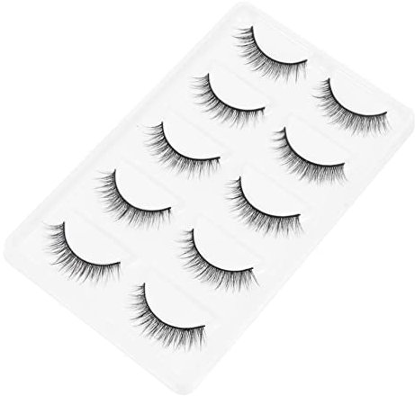 MUSISALY Fashionable 3d False Eyelashes 5 Pairs Dense Lashes Comfortable Glue for Women