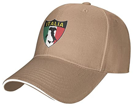 Baseball Cap Italia Flag Shield Love Home Italy Baseballmütze Unisex Baseballkappe Lässig Trucker Hut Für Reisen Outdoor Außenbereich