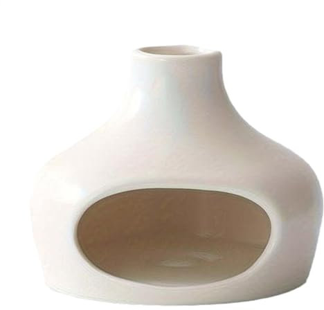 Quemador de Incienso de Chimenea, Soporte de Incienso de cerámica, Plato de Madera para Recoger Cenizas, Quemador de Incienso de meditación, Quemador de Limpieza de energía, de cerámica,