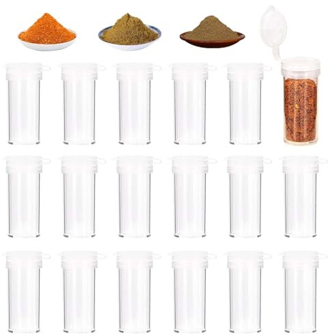 SHUOHONG 17 Pièces Salieres et Poivrieres, Mini Salières avec Couvercle, Petite Salière à Épices, Saliere et Poivriere de Table, Sel Poivre pour Camping, Cuisine Extérieure, Bivouac, Bushcraft