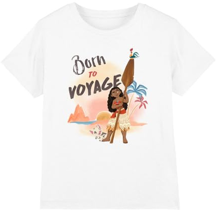 Moana Girl's Moana Born to Voyage Girls T Shirt T-Shirt