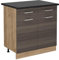 Vicco Meuble Cuisine R-Line, Gris Noble, 80cm, PT Anthracite