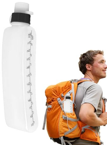 Botella de agua deportiva de 330 ml, botella de agua para deportes al aire libre, botella exprimible, botella deportiva, taza de ciclismo, botellas de agua portátiles con escalas, botella a prueba de