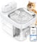 HAPAW Katzenbrunnen mit App-Überwachung, 3 L Frisch- & 1,35 L Abwassersystem, Trinkbrunnen für Katzen, Filterloser Automatischer Wasserspender mit 5000 mAh