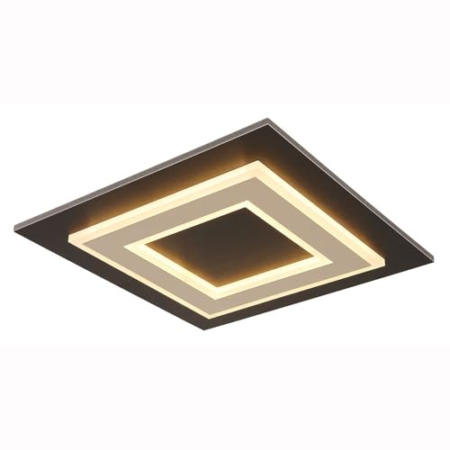 LED Ceiling Light Living Room Lamp Panel Construction MDF Plastic Metal 24 W 680 lm Warm White L x W x H 32 x 32 x 5.5 cm