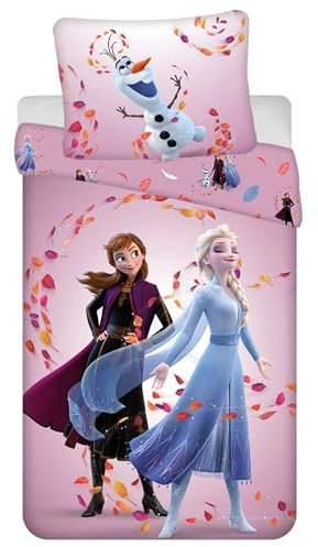 Disney Frozen Violette Wendebettwäsche, 140 × 200 + 60 × 80 cm (B)