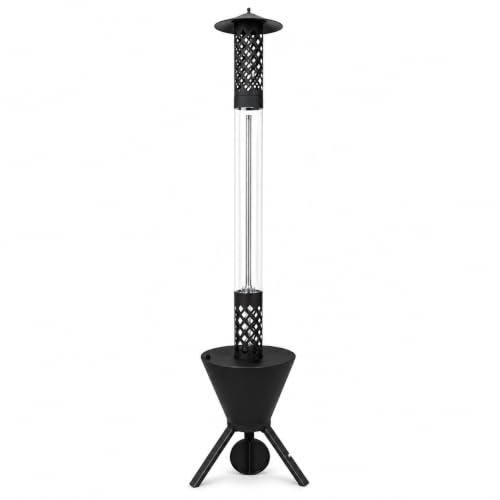 Tragbares Feuerrohr, Edelstahl Pelletfackel für Garten & Terrasse