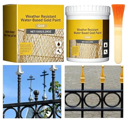 Pintura Dorada Metálica A De Agua Para Pared De Muebles De Vidrio Y