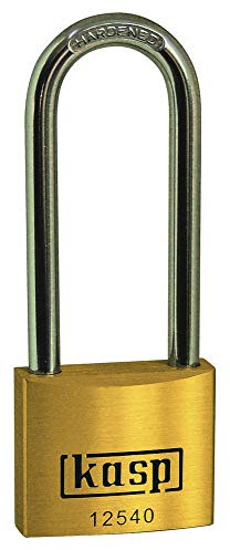 KASP Vorhängeschloss, Messing Premium, 40x63 mm, hoher Bügel, gleichschließend - Serie 125 K12540L63A5 gleichschließend