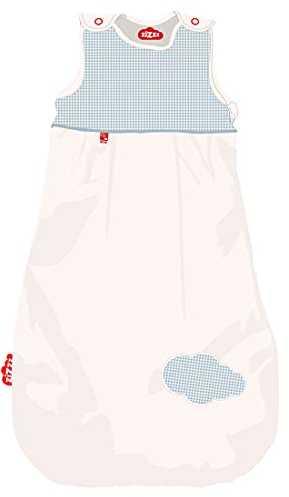 zizzz 4 Jahreszeiten Kinderschlafsack in 3 Größen & vielen süßen Designs - Atmungsaktiver Schlafsack für einen erholsamen Schlaf 70cm (0-6 M), Vichy Blue