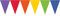 PENNANT BANNER RAINBOW