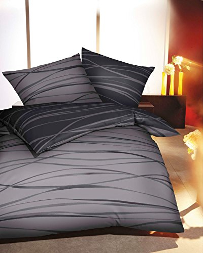 Kaeppel Mako Satin Bettwäsche 135x200 584/679 Motion Zinn