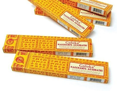 Goloka Nag Champa Agarbathi Räucherstäbchen – 2 x 16 g
