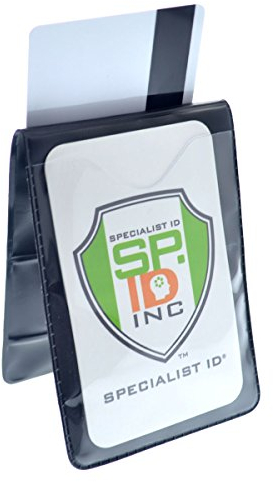 Specialist ID 5 Stück – robuste magnetische Ausweishalter – umklappbare Hemdtasche oder Gürtel – zweiseitig für mehrere ID-Karten – perfekt für 2 vertikale Ausweise