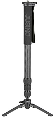 JUSINO Karbon Monopod mit abnehmbarem Tischstativ bis 170cm Höhe 12kg Belastbarkeit VM-324C