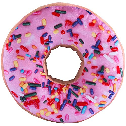 HYSEAS Schokolade Donut Form 35,6 cm Photoreal Print Überwurf Kissen Medium Rose
