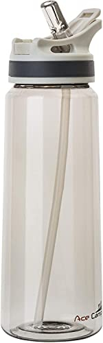 AceCamp TRITAN Trinkflasche | Sportflasche | BPA-frei I alle Getränke I Springdeckel grau 750 ml