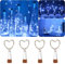 KOBWA luces corcho botella vino usb recargables alambre cobre diy decoración bodas fiestas navideñas exterior/jardín led super brillantes 15 led