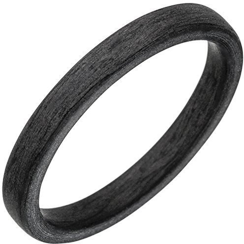 Jobo Damen-Ring aus schwarzem Carbon Größe 66