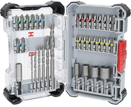 Bosch Set di 35 punte per trapano extra rigide e CYL-3, 35 pezzi (197 x 110,5 mm, accessori professionali, cacciavite, avvitatore a trapano)