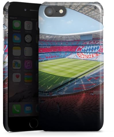 Premium Case kompatibel mit Apple iPhone SE (2020) Smartphone Handyhülle Schutzhülle glänzend FC Bayern München FCB Stadion