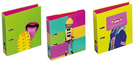 Pagna Ordnerset Zine Kultur für coole Kids, 3 trendige Motiv-Ordner sortiertim Set