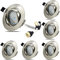 Allesgute 6X LED Downlights Ceiling Dimmable Recessed Down Lights Spotlights Brushed Chrome GU10 Light Fittings 30° Swiveling with 5W Bulbs Warm White