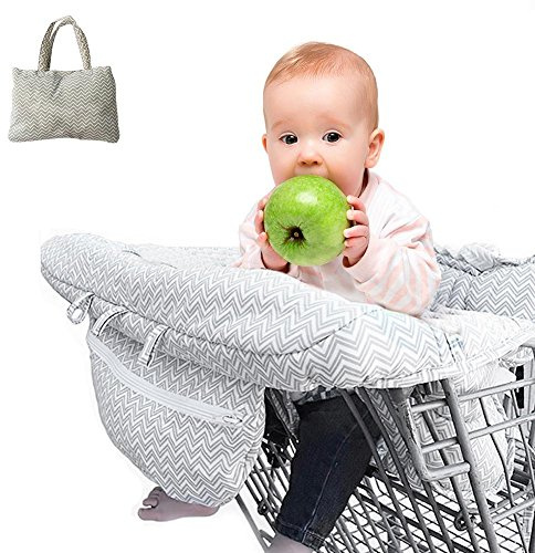 luckything Einkaufswagenschutz Baby, Universelle Passform Einkaufswagen-Hygieneschutz Einkaufswagen Und Hochstuhl Bietet Für Babys Oder Kleinkinder Platzsparend In Der Transporttasche Verstaubar