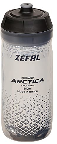 Zéfal Arctica - Bidon Vélo 550 ML - Gourde Vélo Isotherme - Inodore et Etanche - Bidon Sport sans BPA - Noir