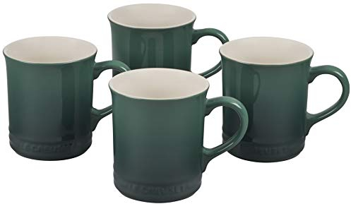 Le Creuset Juego de 4 tazas de gres, 14 onzas cada una, alcachauta