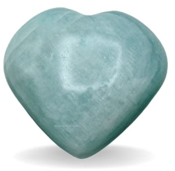 Amazonit Kristallherz Handschmeichler – Taschenmassage-Borgenstein für natürlichen Körperchakra, Reiki-Heilung und Kristallgitter