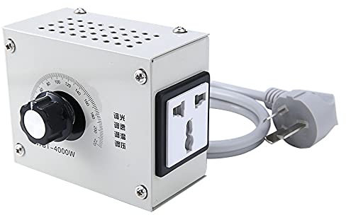 1Pcs 4000W AC 220V Variable Voltage Controller Control with Plug Adapter for Fan Speed Motor Dimmer for Home Tools