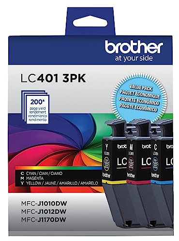 Brother Genuine LC4013PKS Standard-Yield Colour Ink Cartridge 3-Pack