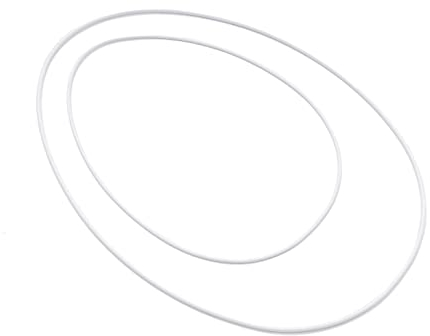 NaDeco Metallring in Ei-Form in Weiß, wählbar in Größen 24x35 cm bis 40x58 cm | Drahtring zum Basteln | Dekoring | Metallring für Wickeltechnik | Loop-Ring, Größe:24x35 cm