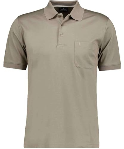 RAGMAN Herren Softknit-Poloshirt Uni, mit Brusttasche