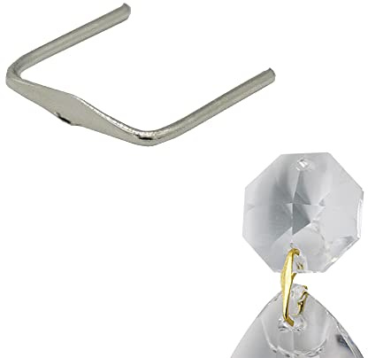 Christoph Palme 100x Kristall Verbinder 11x11mm Chrom Prismen Clips Klammer Stecker Ketteln Bastelbedarf - Perfekt für DIY-Schmuck, Dekorationen und mehr!