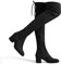 DREAM PAIRS Stivali sopra Il Ginocchio da Donna con Gambo Lungo in Pelle Scamosciata Caldi al Ginocchio con Tacco a Blocco,Size 36,Camoscio/Nero,Laurence-E