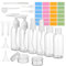 flintronic 6pcs Flacons Vide de Voyage 80ml, Vaporisateurs Vides en Plastique Transparent de 80 ml, Petit Bouteilles de Voyage en Plastique, Ensemble Flacon Spray Vide Kit de Bouteille de Voyage
