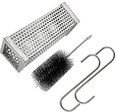 a-r Pelletröhre, Rauchrohr, Grillröhre, Grill, Räucherrohr, 15,2 cm, Grill, Pellet, Raucher, mit 2 Haken und 1 Reinigungsbürste