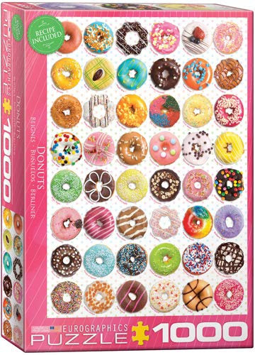 empireposter Donuts - Süße Kollektion 1000 Teile Puzzle + Puzzle Alu Rahmen für 1000er