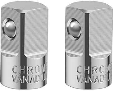 BEIMEIII 2 Stück Steckschlüssel adapter 1/2 (12,5 mm) auf 1/4 (6,3 mm) Steckschlüssel-Konverter Umbauten Adapter für Drehmomentschlüssel, Bohrer, Ratsche