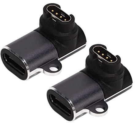 Adaptador Mini USB C, Plug and Play 2 uds. Núcleo de Cobre de Alta Precisión Conexión Firme Adaptador Tipo C Carcasa de Aleación para Reloj Inteligente