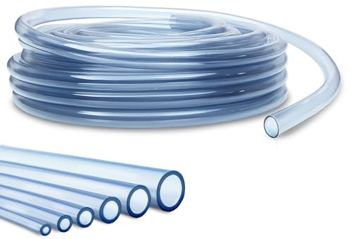 Tuyau transparent pour aquarium 4x2mm 10m, tube pvc souple et durable, conçu pour circulation de l’eau et de l’air, installation simple et efficace, parfait pour maison, jardin et entretien régulier