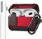 Airpods 3rd Generation Case Cover Men Lock with Cleaning Kit, OTOPO Protective Cover with Cleaning Pen Compatible with Apple Airpod 3rd Gen Case, Shockproof Rugged Shell for iPod 3 Case (Black/Red)