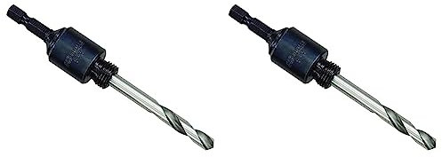 Starrett A4 Hole Saws Arbor - 14-30mm Hex Shank Arbor Screw Thread with 6.35mm High-Speed Steel Pilot Drill - Quick Change Mandrel (Pack of 2)